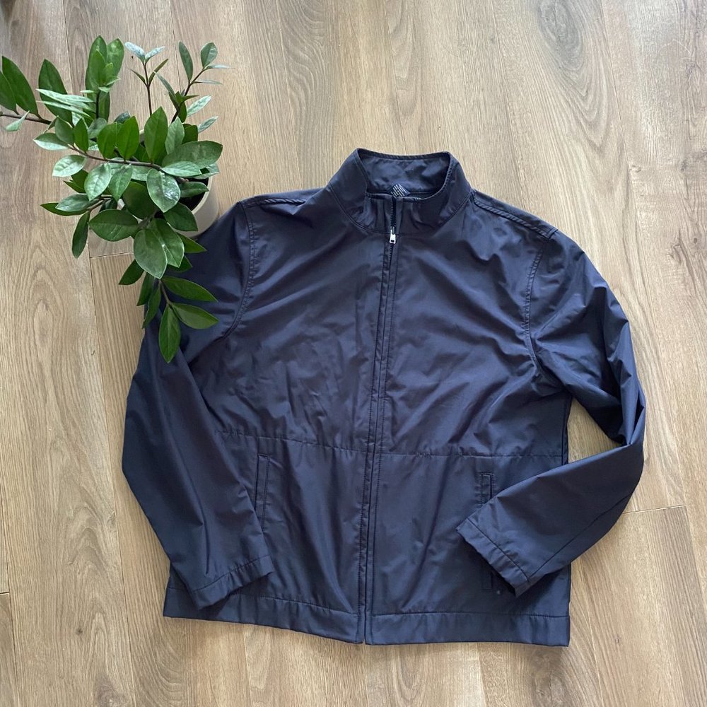 GAP Navy Blue Double Zipper Weatherproof Jacket